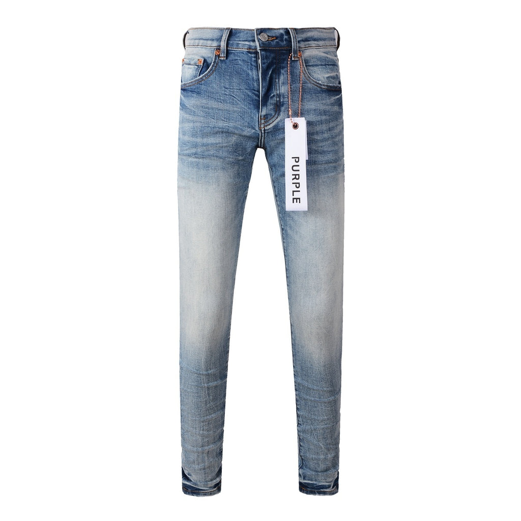 Street Style Distressed Denim Slim Fit Ripped Jeans