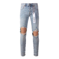Men’s Best Distressed Holes Slim Fit Jeans for Urban Streetwear