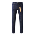 Men's Raw Indigo Dark Wash Slim-Fit Stretch Jeans - Premium Denim