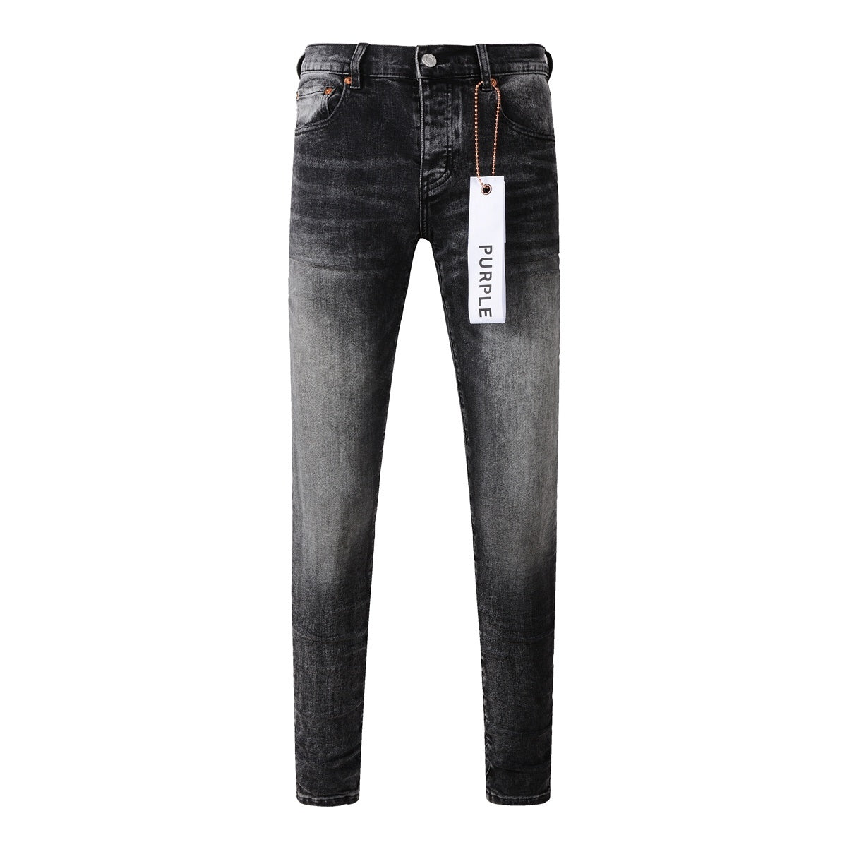Men's High Street Distressed Black Gray Simple Stretch Slim Fit Ripped Jeans