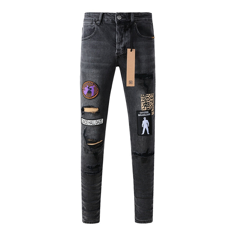 Ksubi Style Vanwinkler Patchwork Distressed Skinny Jeans