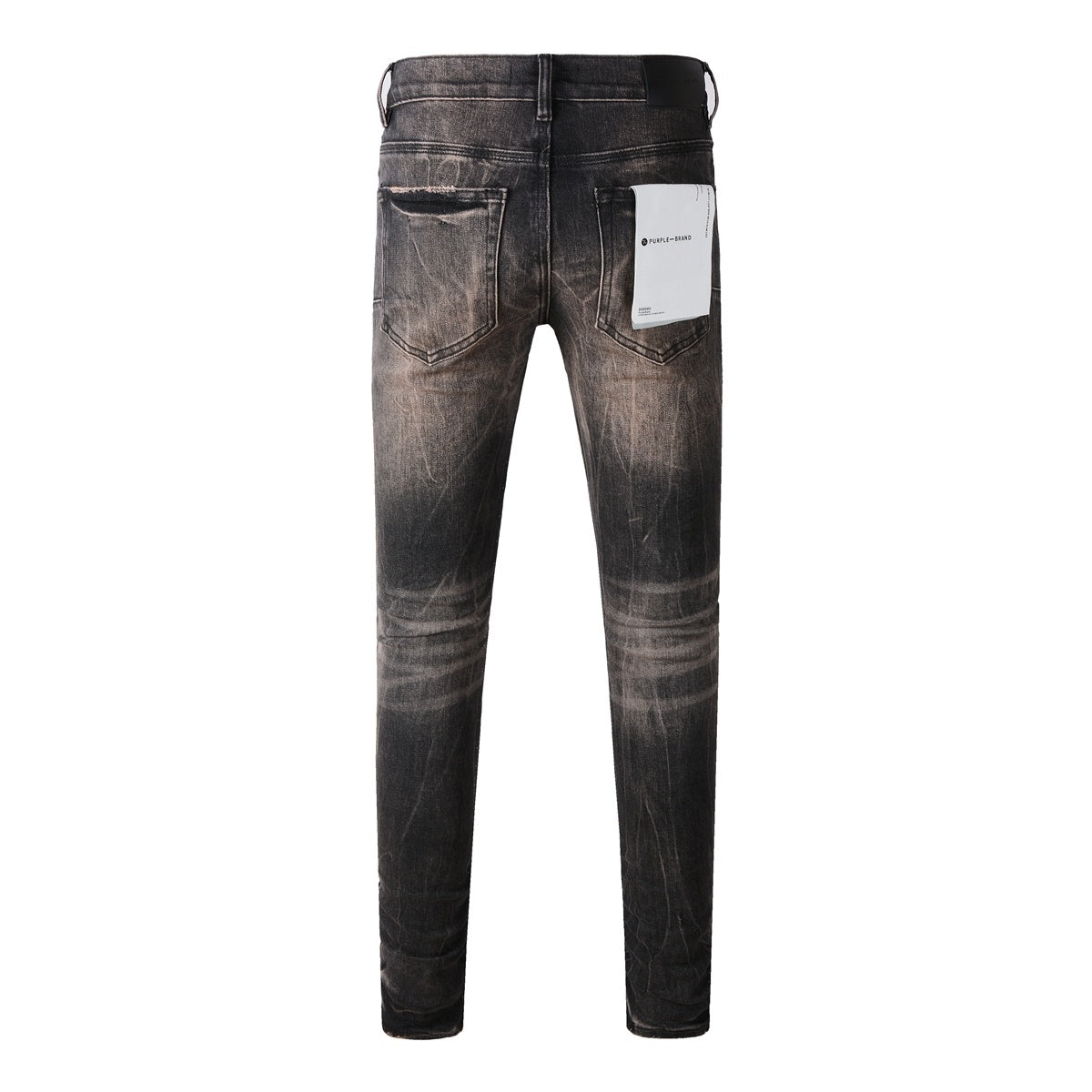 Men's High Street Distressed Vintage Gray Stretch Ripped Jeans