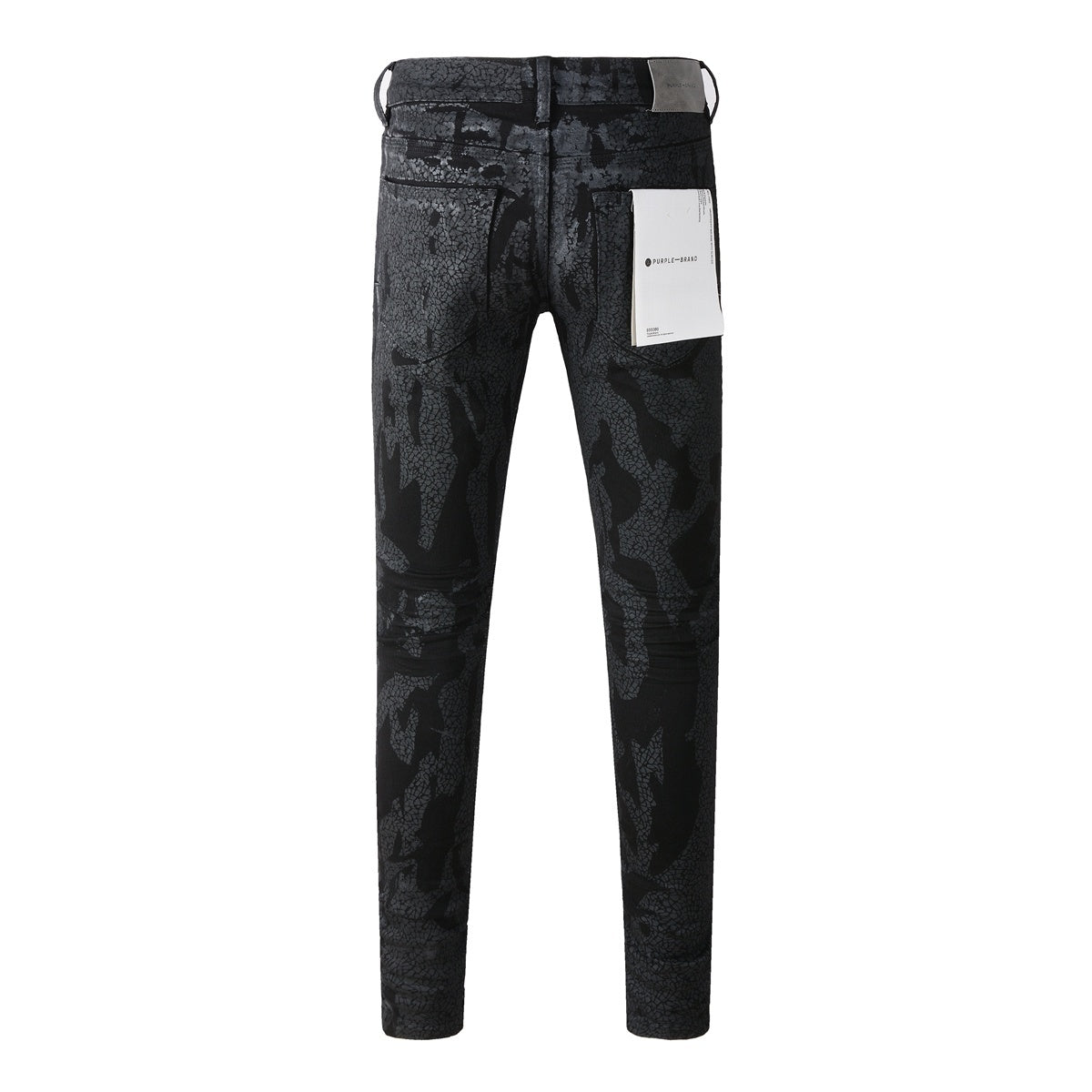 Men's High Street Distressed Black Stretch Slim Fit Ripped Jeans