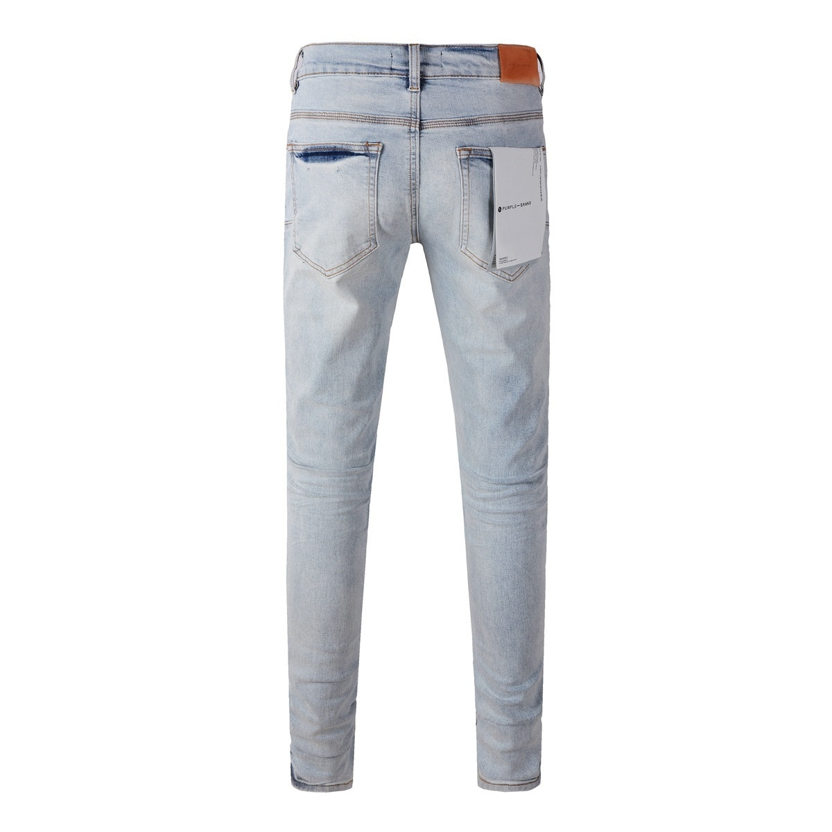 Men’s Slim Fit Light Blue Distressed Stretch Denim