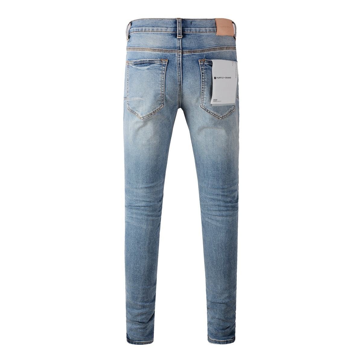 Men's Slim Fit High Street Distressed Blue Stretch Ripped Jeans