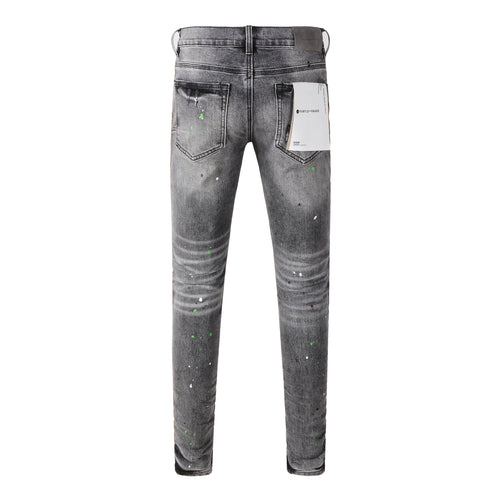 Men's Distressed Dirty Damaged Holes Stretch Slim Fit Ripped Jeans