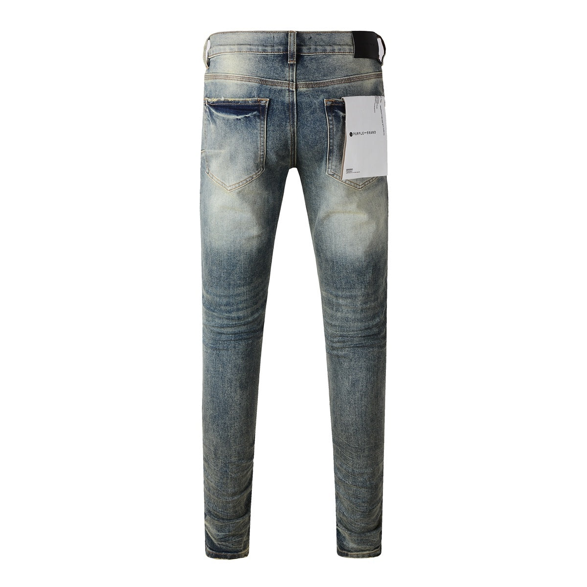 Men's Slim Fit High Street Distressed Blue Stretch Jeans