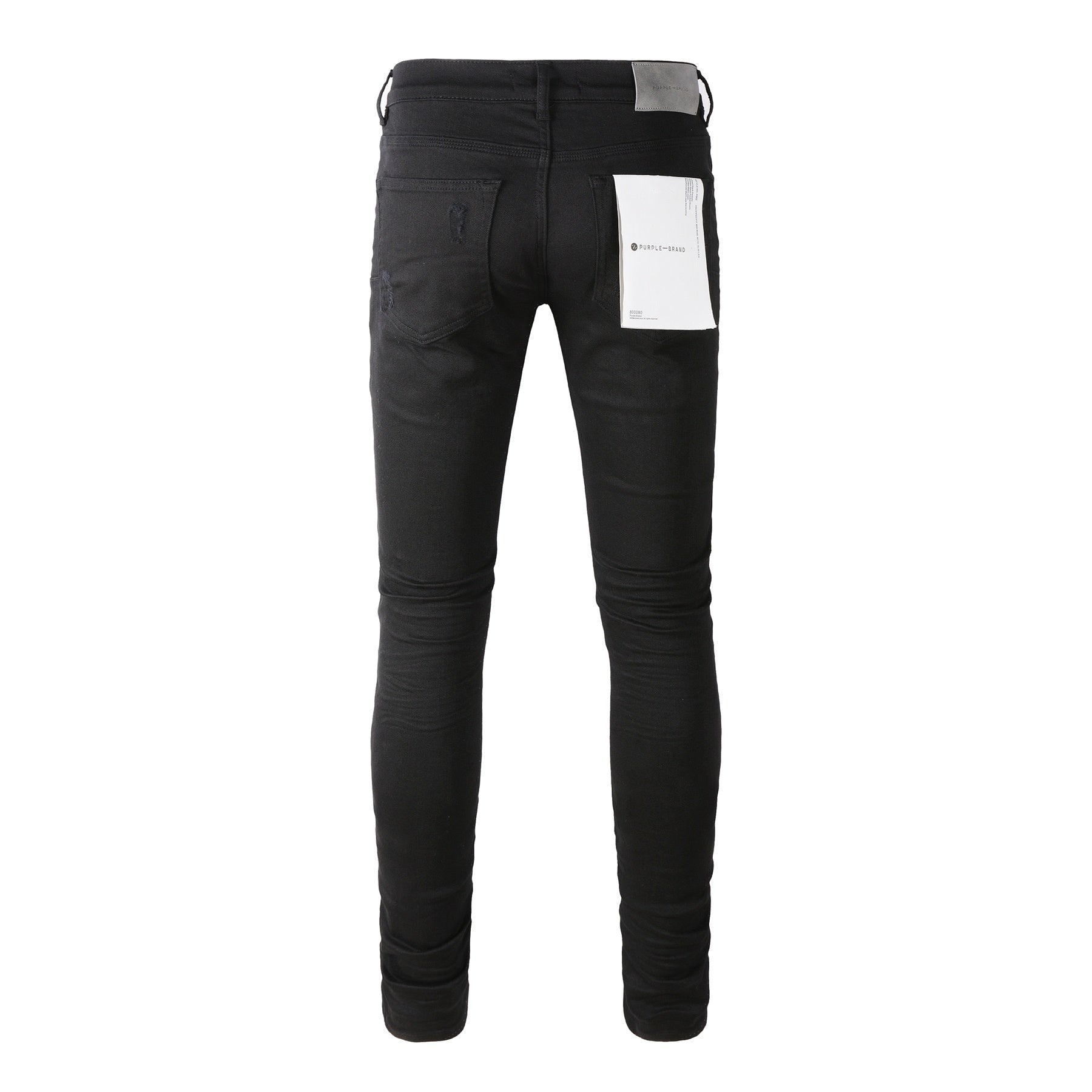 Slim Fit Street Style Denim Black Ripped Jeans For Men
