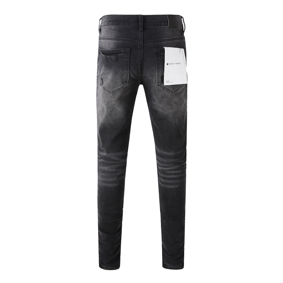 High Street Distressed Black Gray Destroyed Holes Stretch Slim Fit Ripped Jeans For Men