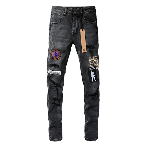 Ksubi Style Vanwinkler Patchwork Distressed Skinny Jeans