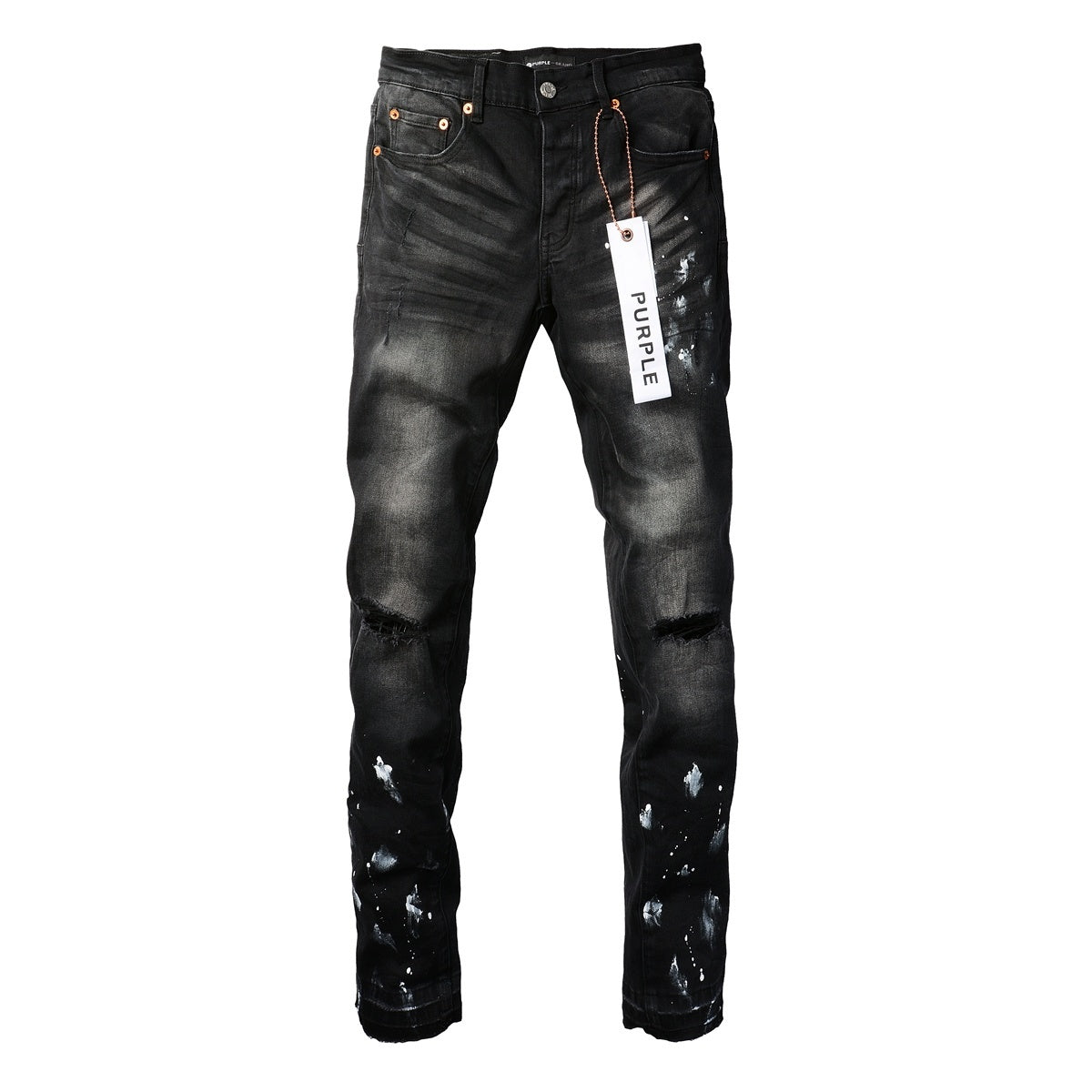 Street Style Slim Fit Ripped Denim Jeans For Men