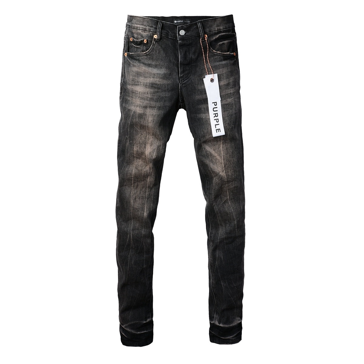 Men's High Street Distressed Vintage Gray Stretch Ripped Jeans