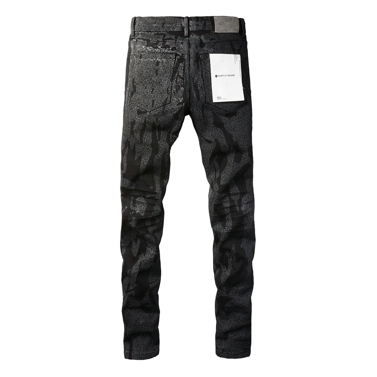 Men's High Street Distressed Black Stretch Slim Fit Ripped Jeans