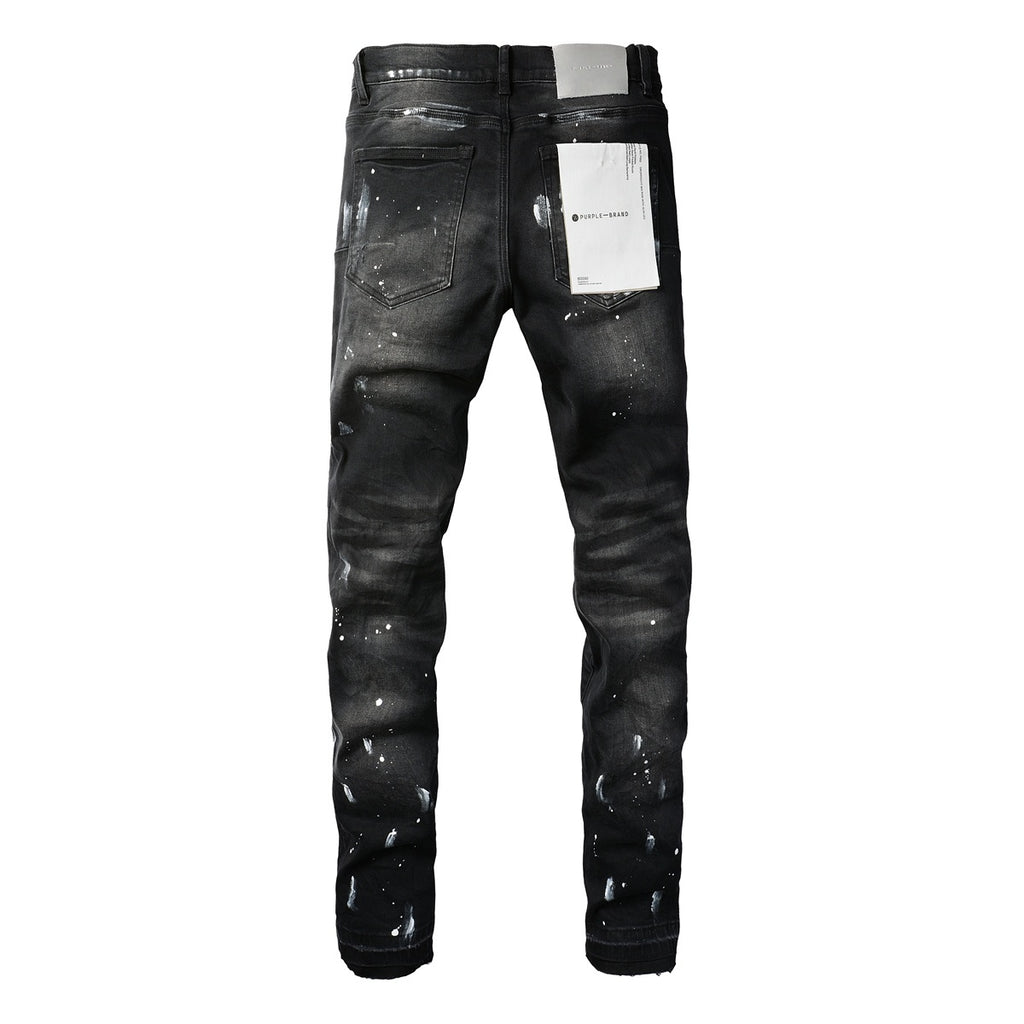 Street Style Slim Fit Ripped Denim Jeans For Men
