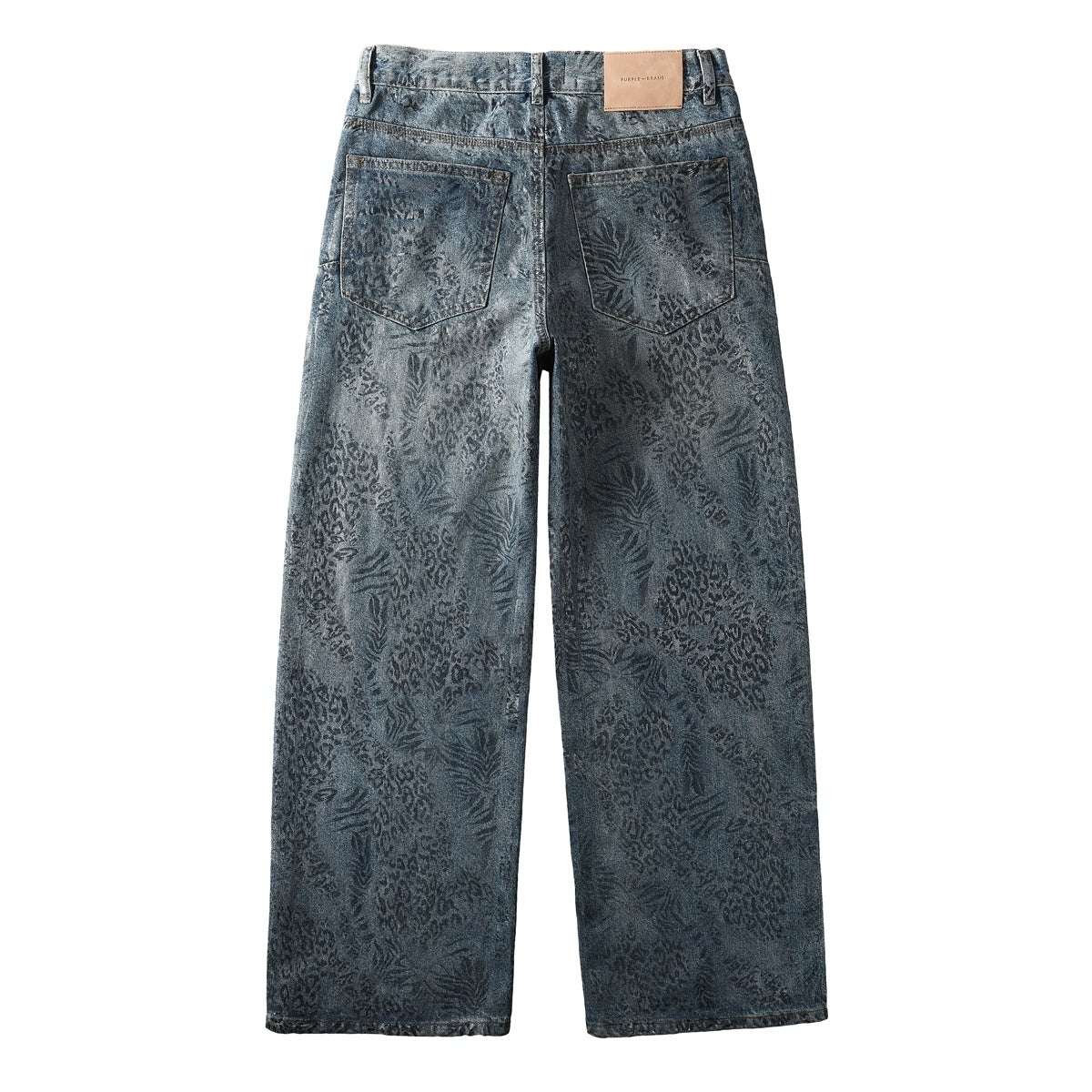 Men's Baggy Denim Jeans with Ripped Detailing, Stretch Fit & Wide Leg Design