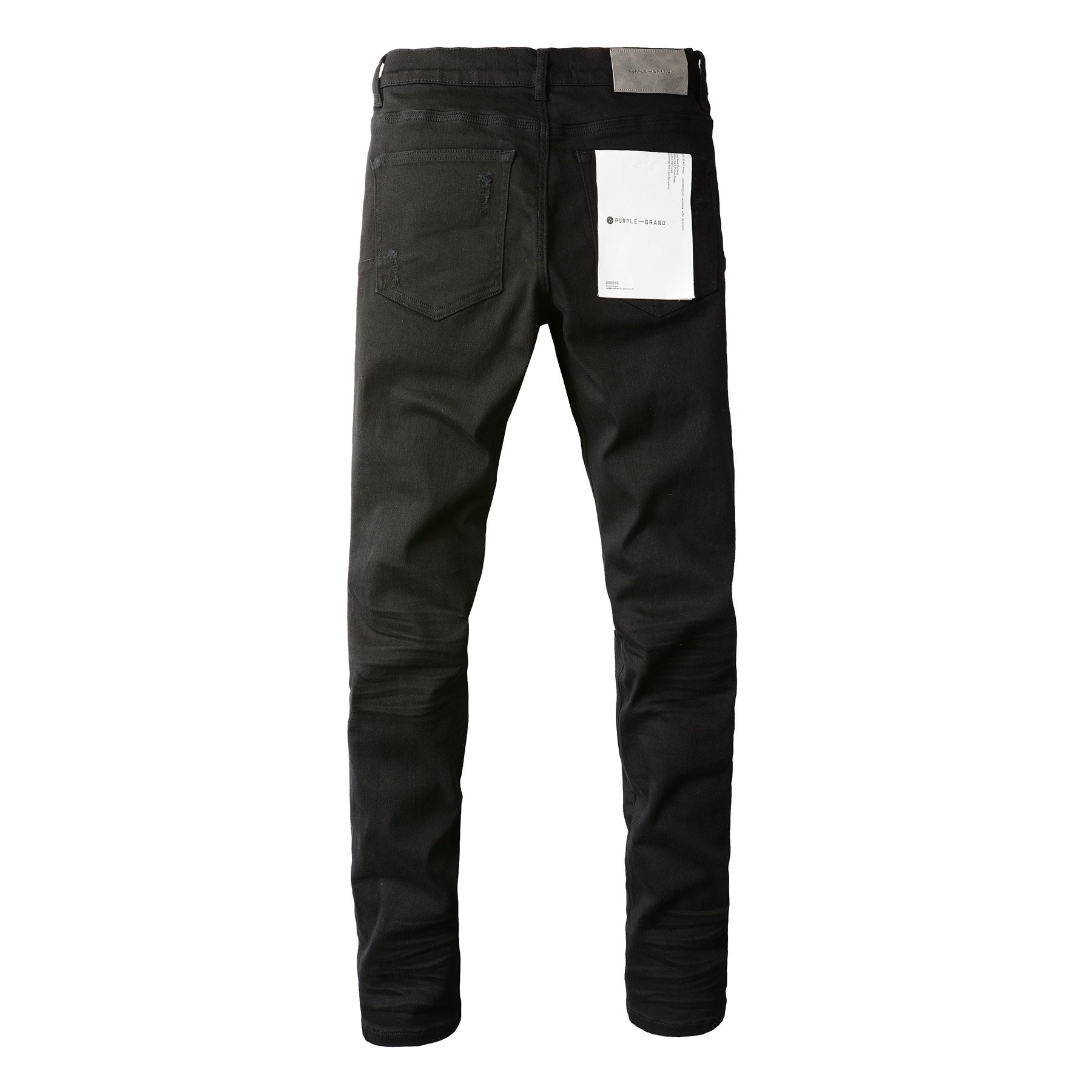 Slim Fit Street Style Denim Black Ripped Jeans For Men