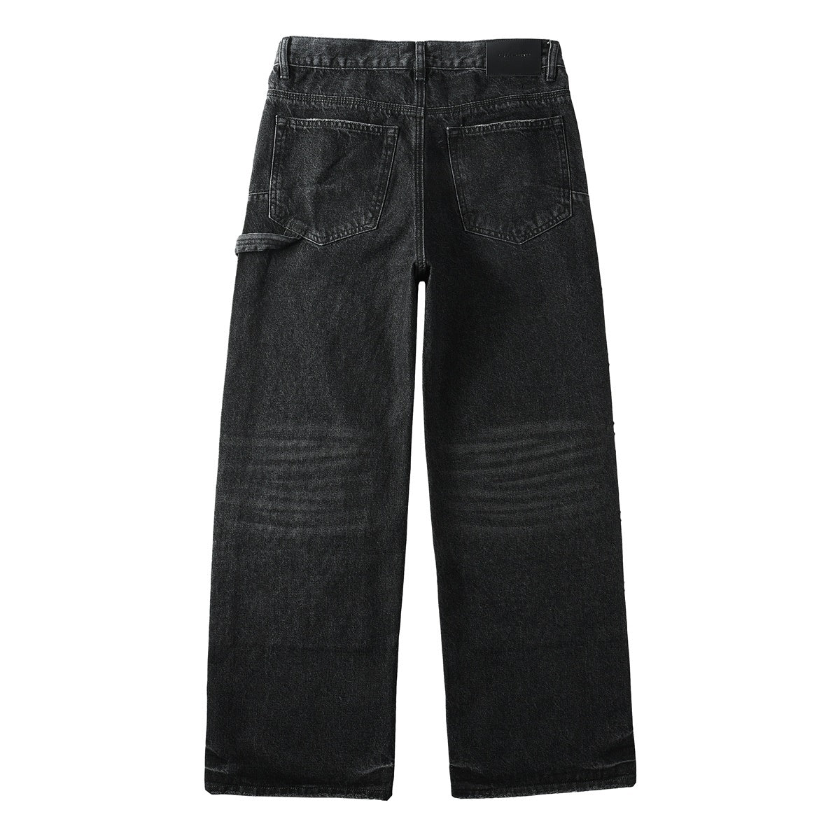 High Street Distressed Black Rhinestones Baggy Jeans for Men & Women | Cool Boys Fashion Loose Fit