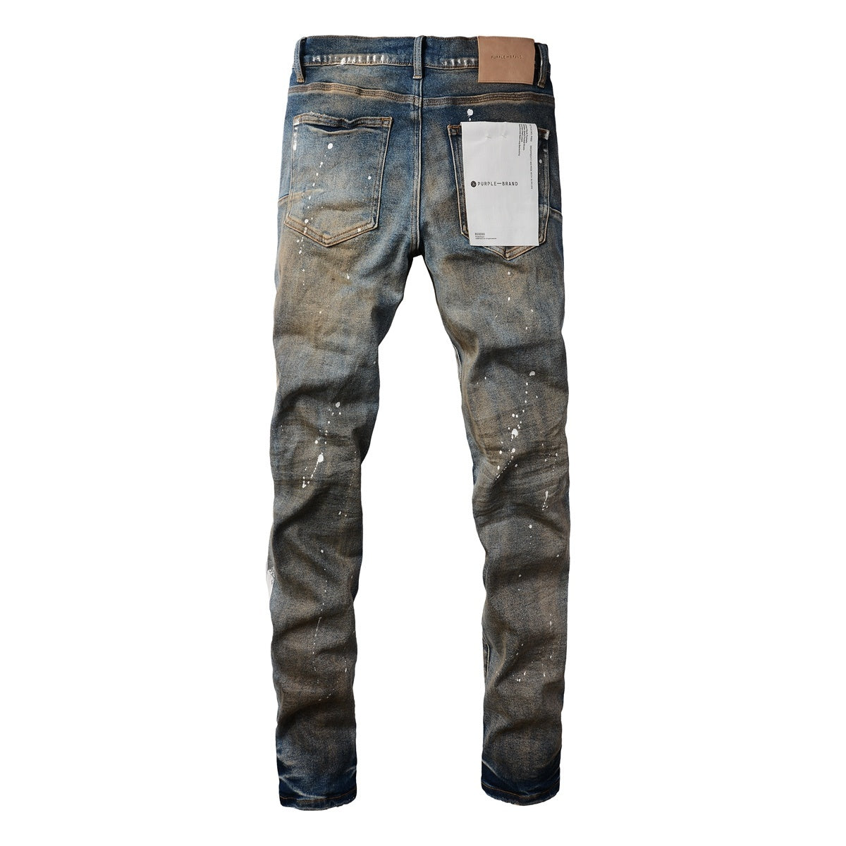 Men's Blue High Street Distressed Dirty Damaged Holes Stretch Slim Fit Ripped Jeans