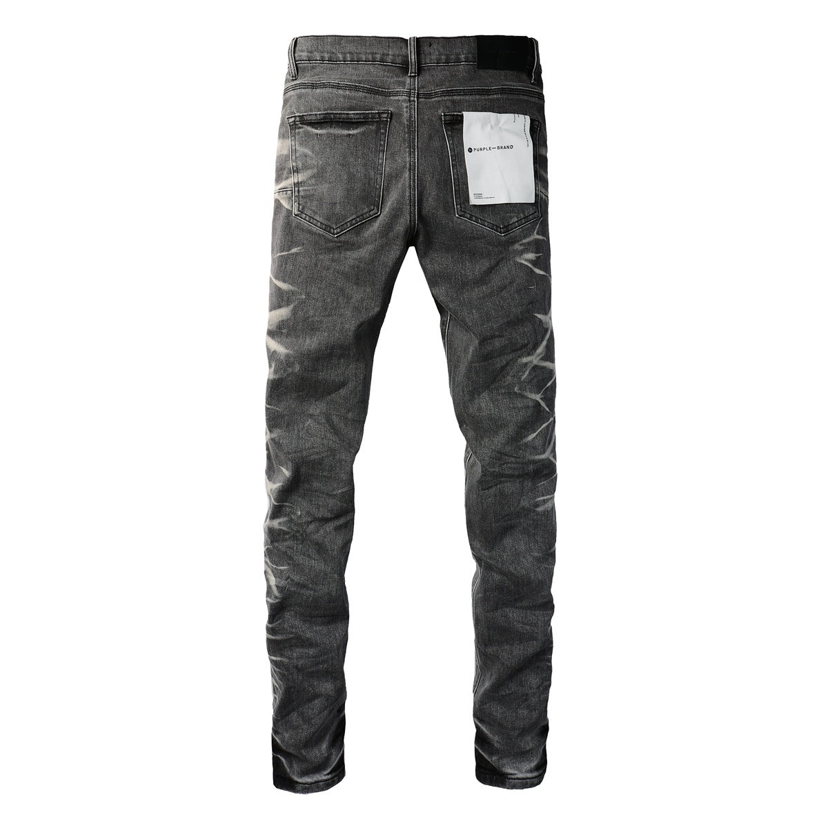 Men's Slim Fit Distressed Gray Stretch Ripped Jeans