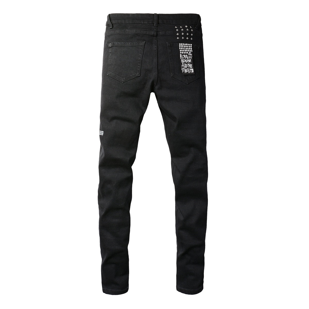 Men's Solid Black Slim-Fit Stretch Jeans - Premium Denim Pants