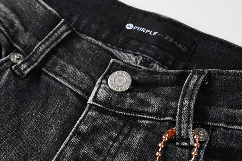 Men's Black Washed Embroidered Cross & Logo Skinny Jeans | Streetwear Slim Fit Denim Pants
