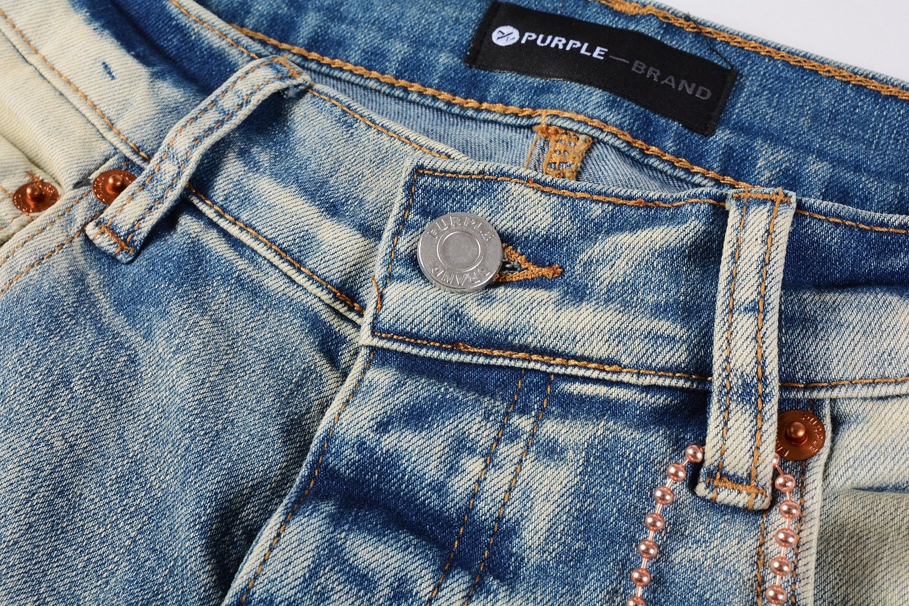 Men's High Street Distressed Blue Destroyed Hole Slim Fit Spray Paint Ripped Jeans