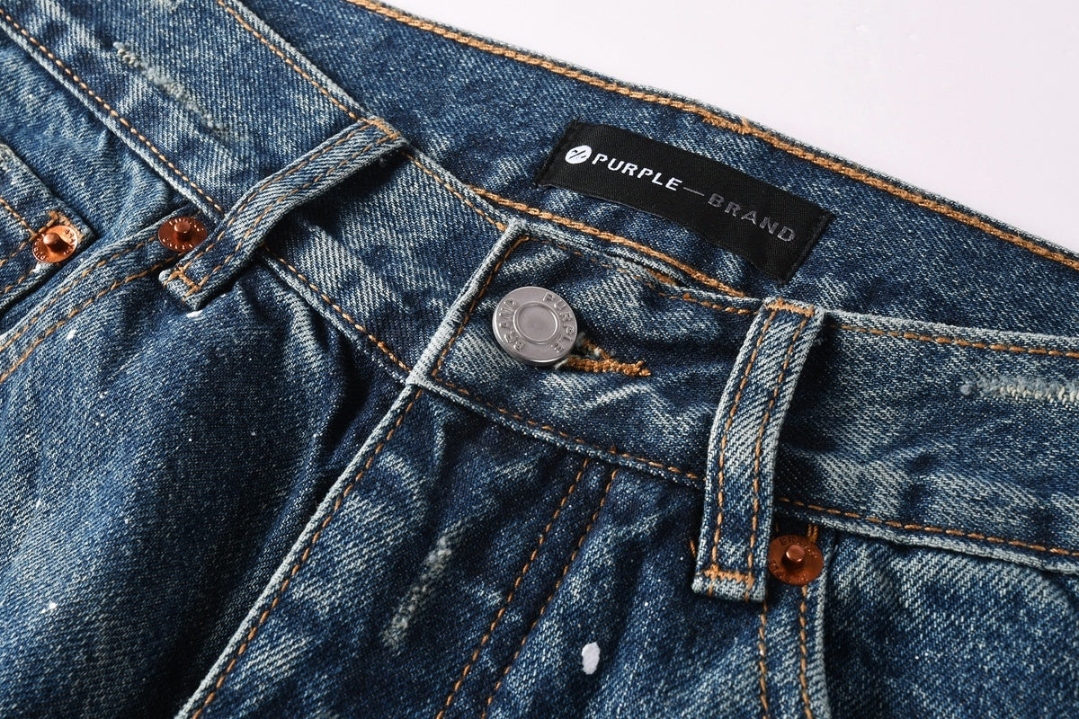 Distressed Blue Baggy Graffiti Loose Ripped Jeans | Trendy Streetwear Denim
