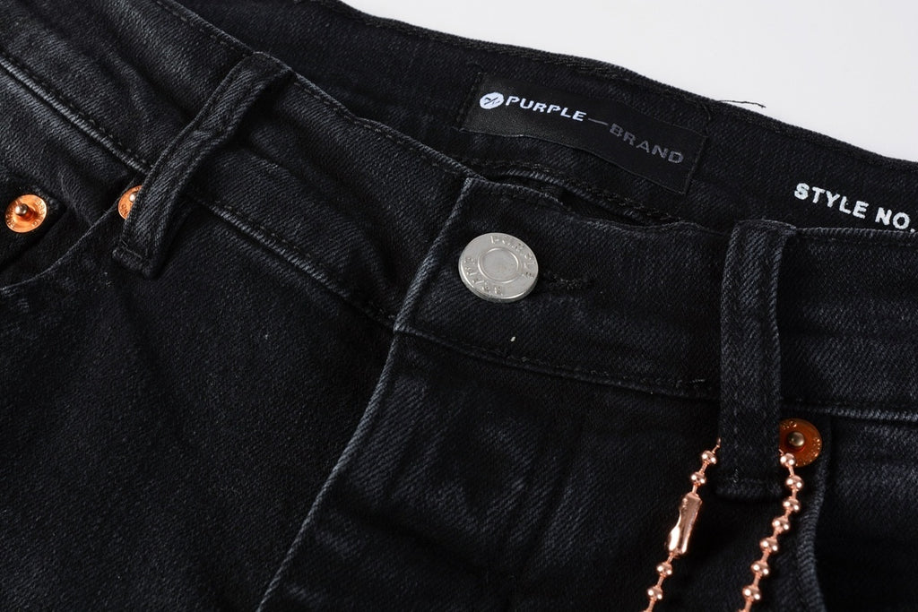 Men's Streetwear Slim Fit Distressed Black Damaged Holes Stretch Ripped Jeans