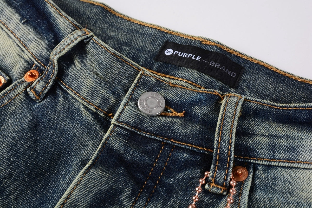 Men's Slim Fit High Street Distressed Blue Stretch Jeans
