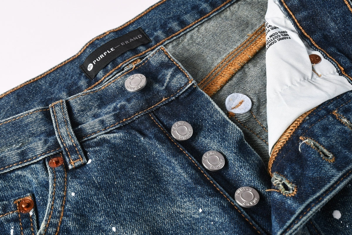 Distressed Blue Baggy Graffiti Loose Ripped Jeans | Trendy Streetwear Denim