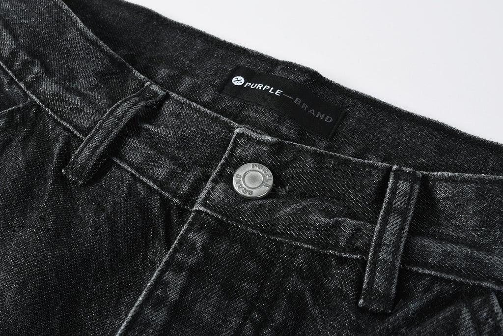 High Street Distressed Black Rhinestones Baggy Jeans for Men & Women | Cool Boys Fashion Loose Fit