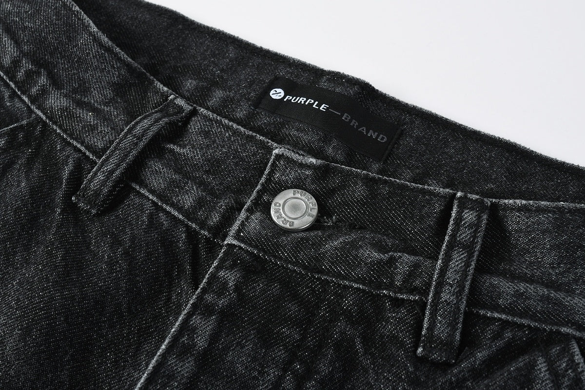 High Street Distressed Black Rhinestones Baggy Jeans for Men & Women | Cool Boys Fashion Loose Fit