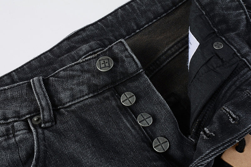 Ksubi Style Vanwinkler Patchwork Distressed Skinny Jeans