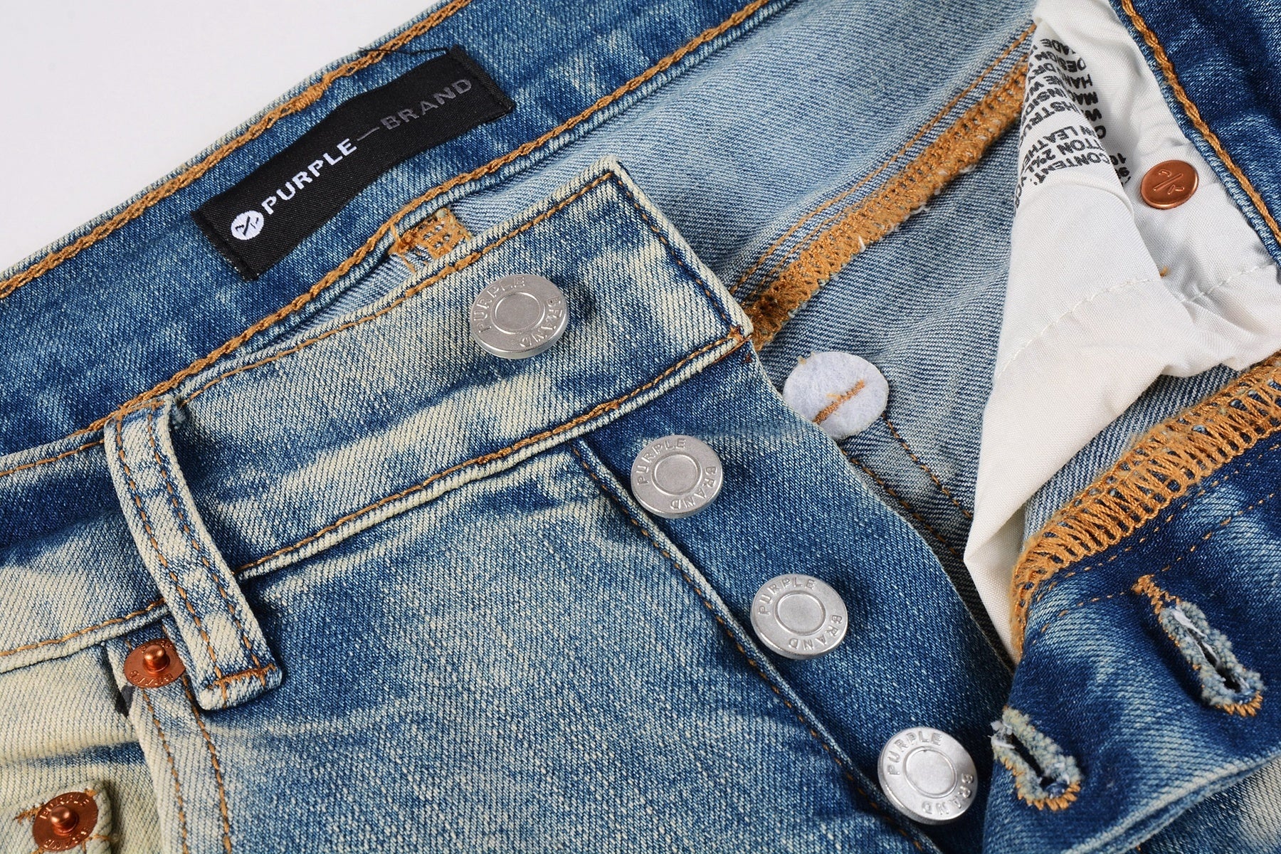 Men's High Street Distressed Blue Destroyed Hole Slim Fit Spray Paint Ripped Jeans