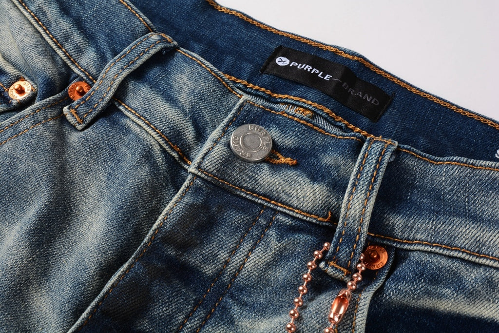 Men High Street Distressed Light Blue Destroyed Holes Graffiti Painted Stretch Slim Fit Ripped Jeans