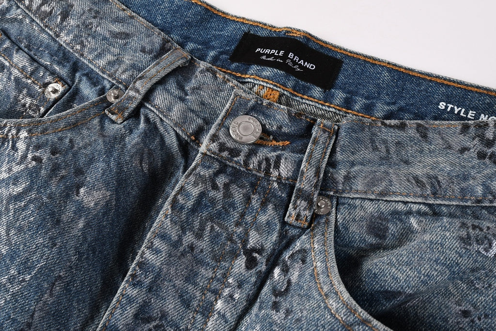 Men's Baggy Denim Jeans with Ripped Detailing, Stretch Fit & Wide Leg Design