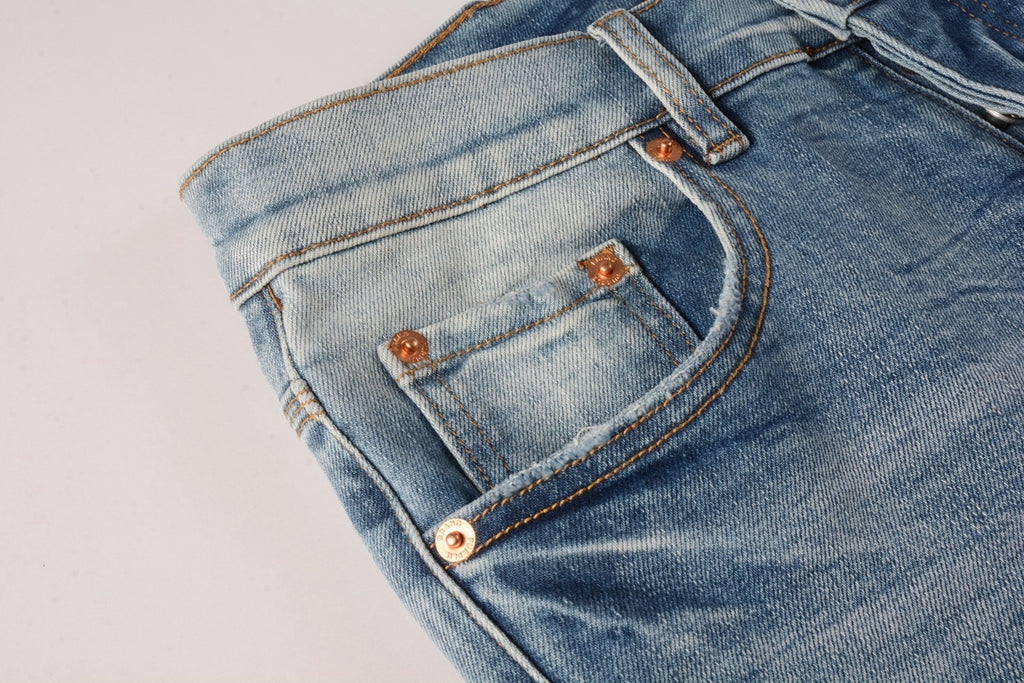 Street Style Distressed Denim Slim Fit Ripped Jeans