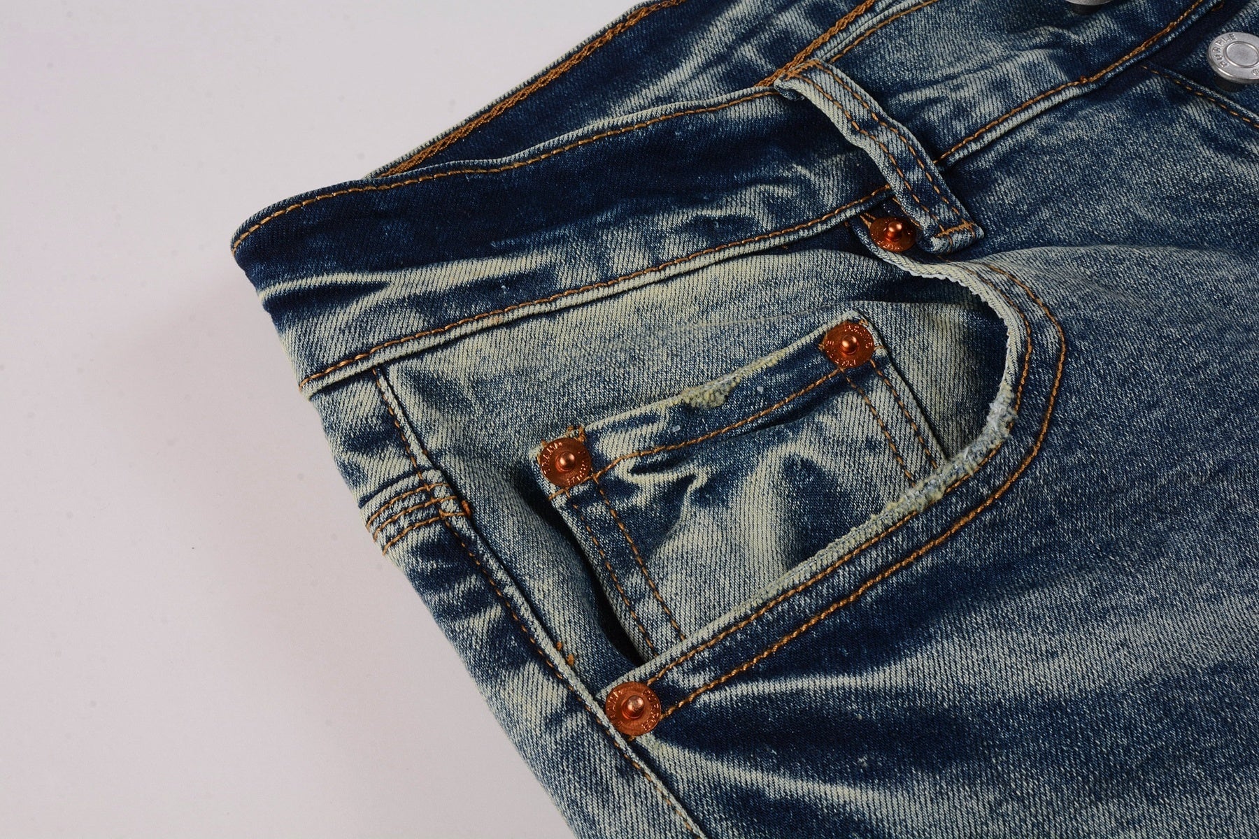 Men's Distressed Light Blue Patchwork Stretch Slim Fit Ripped Denim Jeans