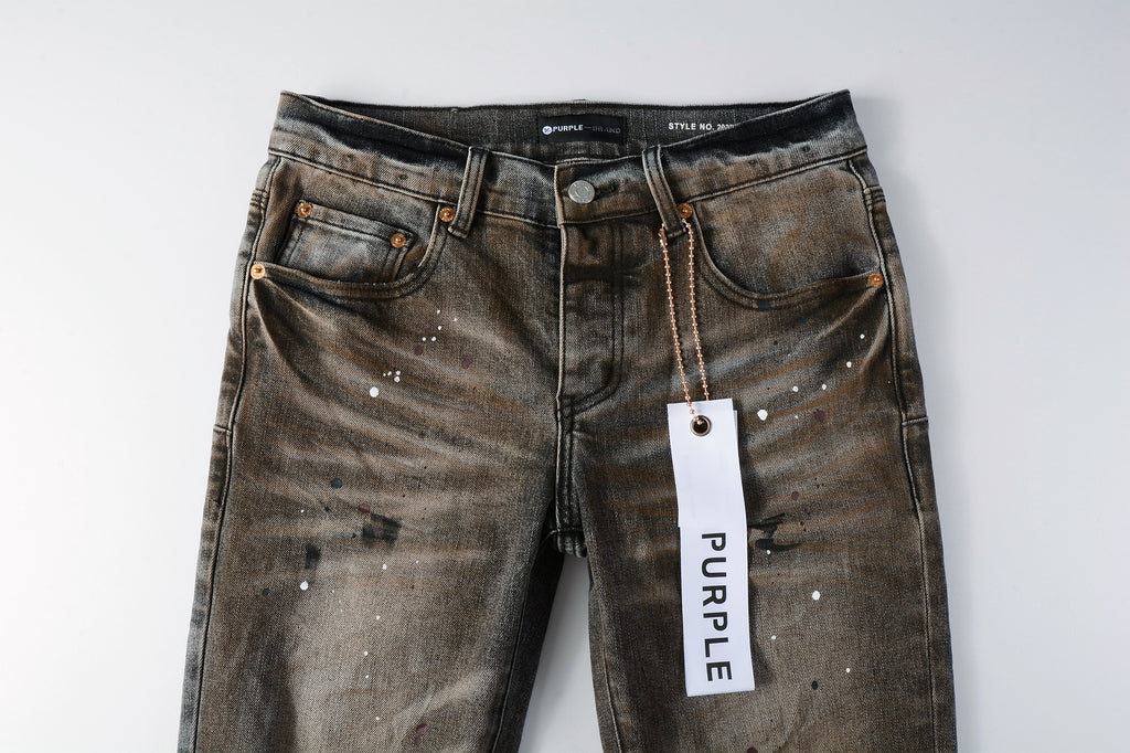 Men's Distressed Dirty Damaged Holes Stretch Slim Fit Ripped Jeans