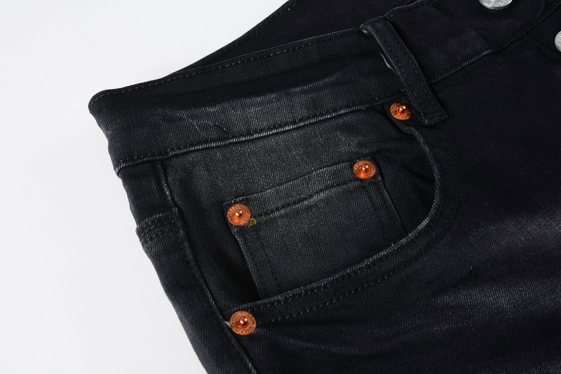 Men High Street Black Destroyed Holes Distressed Stretch Slim Fit Ripped Jeans