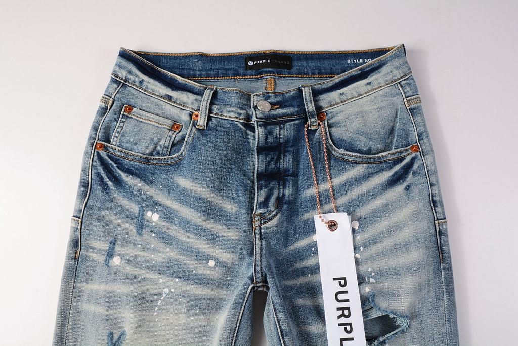 Slim Fit High Street Ripped Distressed Denim Jeans For Men