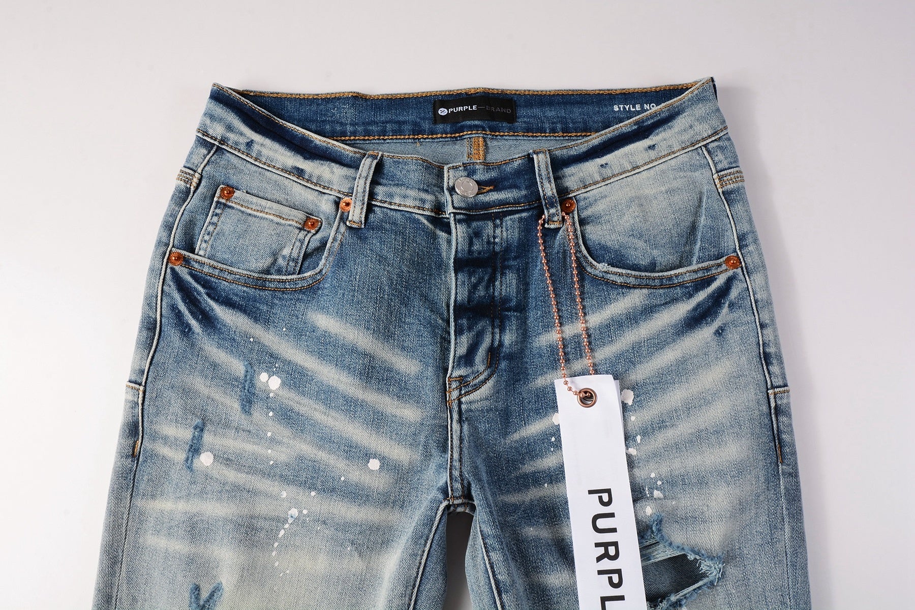 Slim Fit High Street Ripped Distressed Denim Jeans For Men