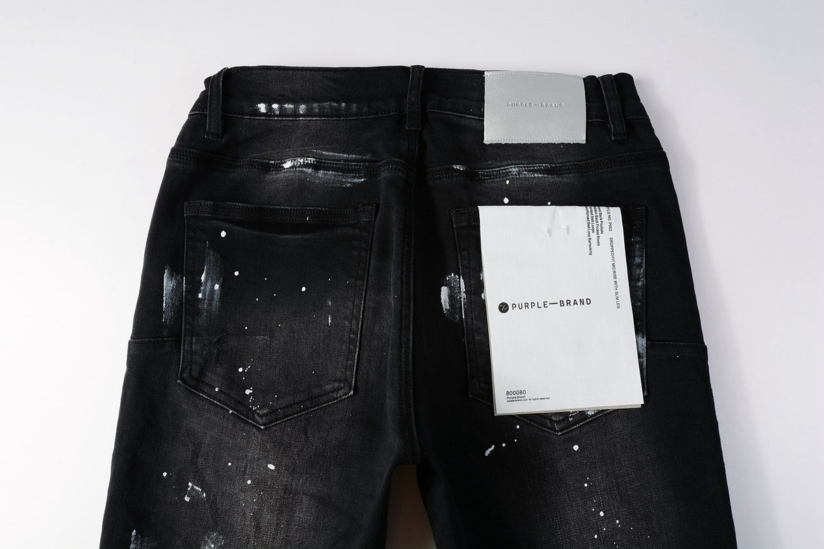 Street Style Slim Fit Ripped Denim Jeans For Men