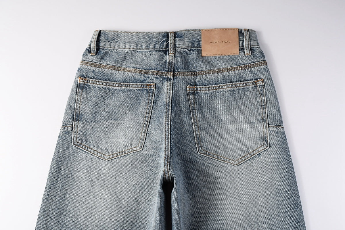 Men's & Women's Distressed Blue Baggy Jeans with Graffiti Design & Stretch Fit