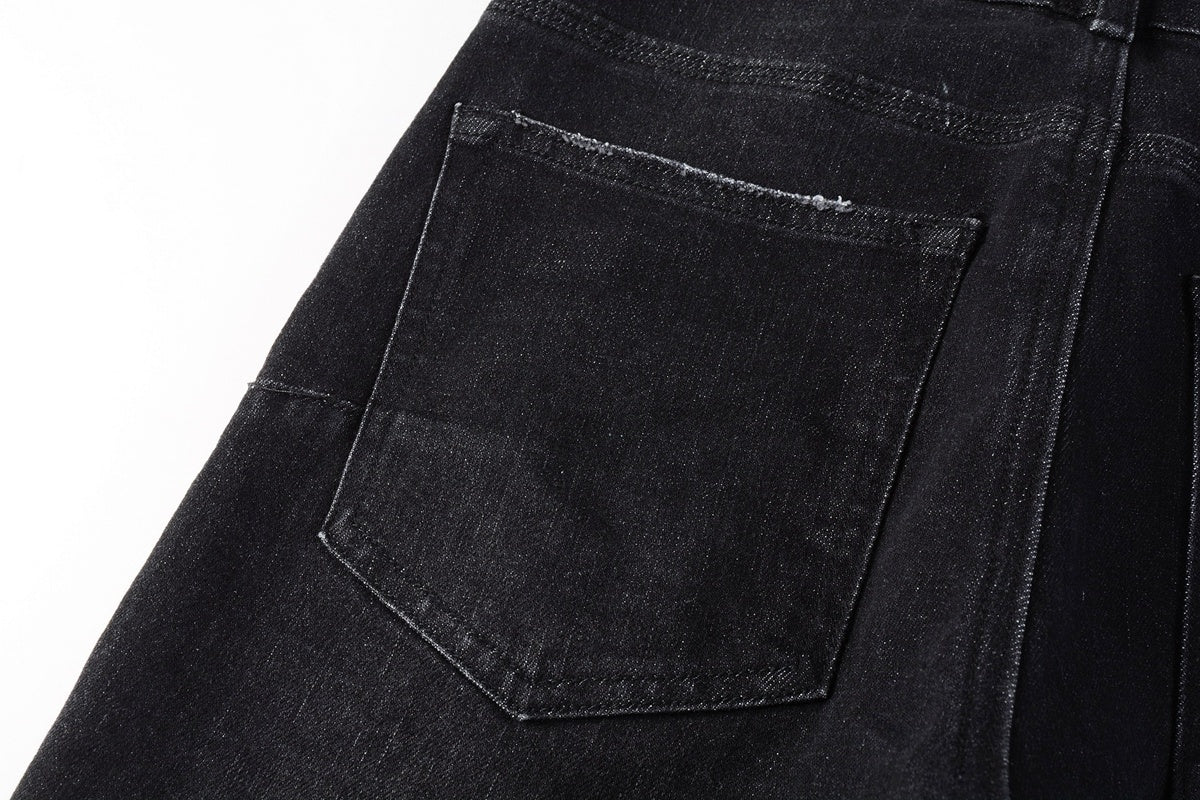 Distressed Destroyed Slim Fit Denim Jeans – Perfect for Street Style
