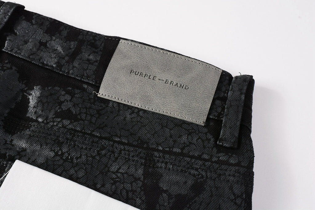 Men's High Street Distressed Black Stretch Slim Fit Ripped Jeans