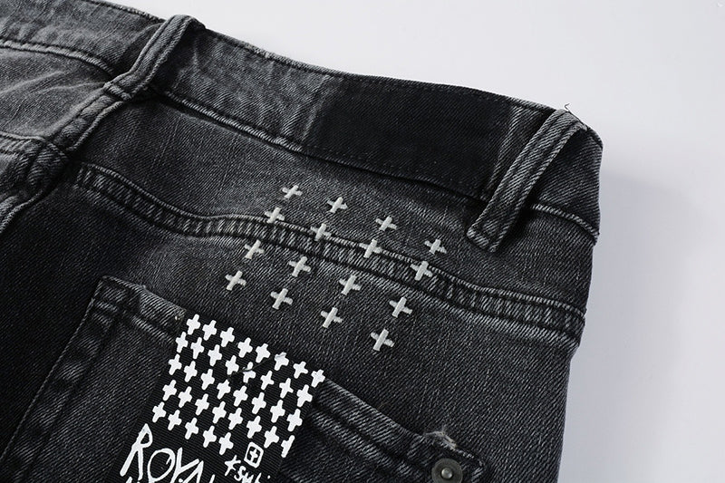 Ksubi Style Vanwinkler Patchwork Distressed Skinny Jeans