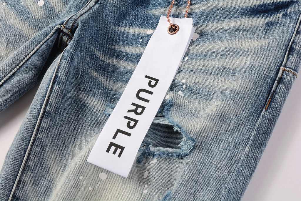 Slim Fit High Street Ripped Distressed Denim Jeans For Men