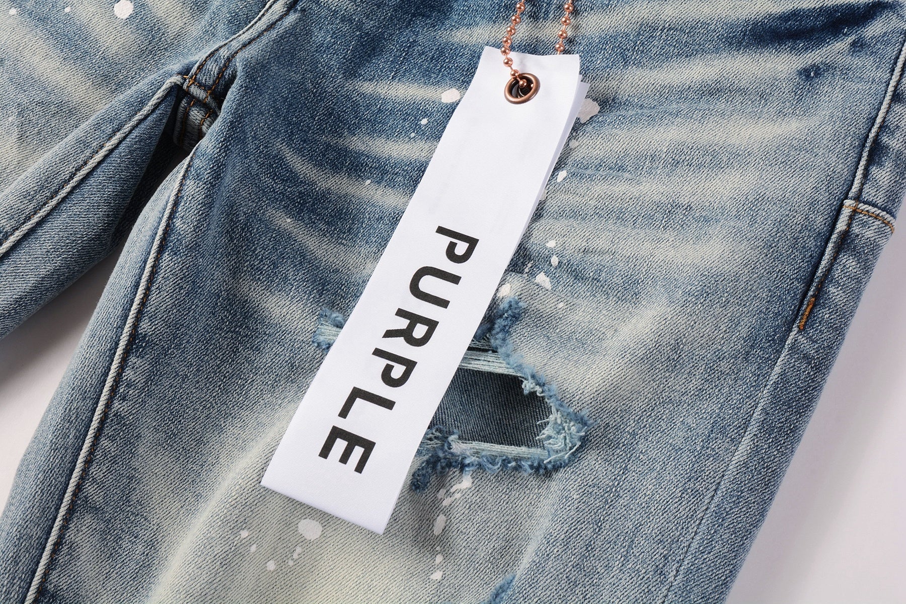 Slim Fit High Street Ripped Distressed Denim Jeans For Men