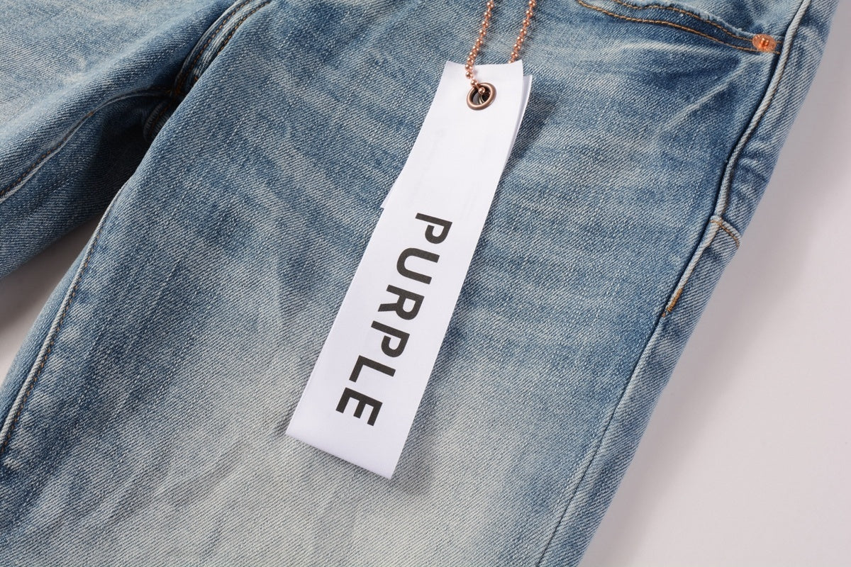 Street Style Distressed Denim Slim Fit Ripped Jeans